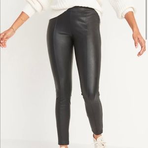 NWT!! High waisted faux leather pants